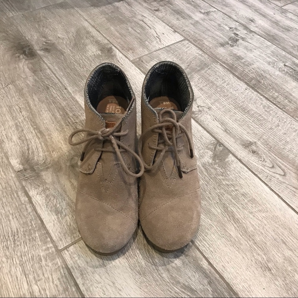 Toms Suede Kala Wedge Bootie, Desert Taupe